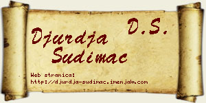 Đurđa Sudimac vizit kartica